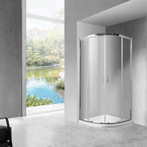 Душевой уголок Vincea Scala VSQ-2SC 900х900x1900 стекло прозрачное, профиль хром (VSQ-2SC900CL)