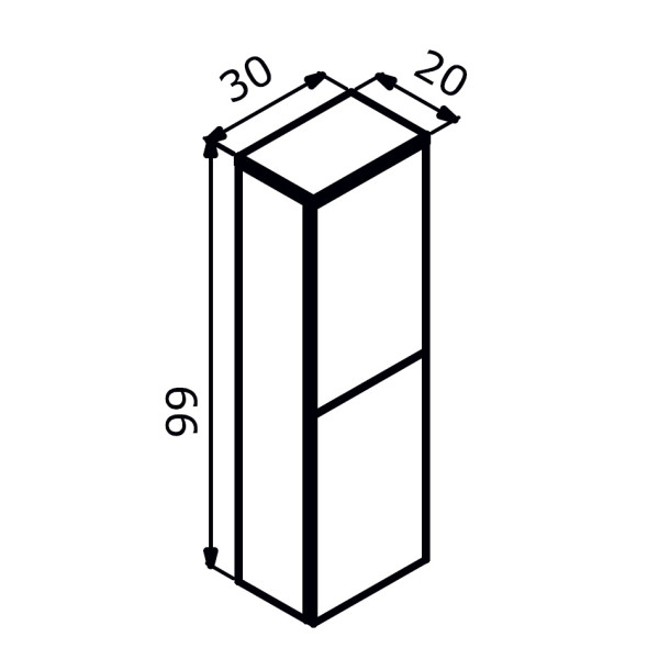Пенал подвесной Orka Knidos 300x200x990 Legnano (3000988)