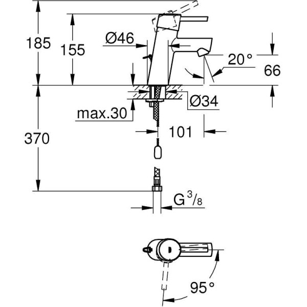 Смеситель для раковины Grohe Concetto new (2338110E)