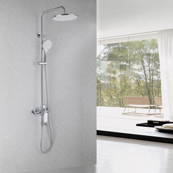Душевая система Abber Weiss Insel с изливом, хром (AF8016L)