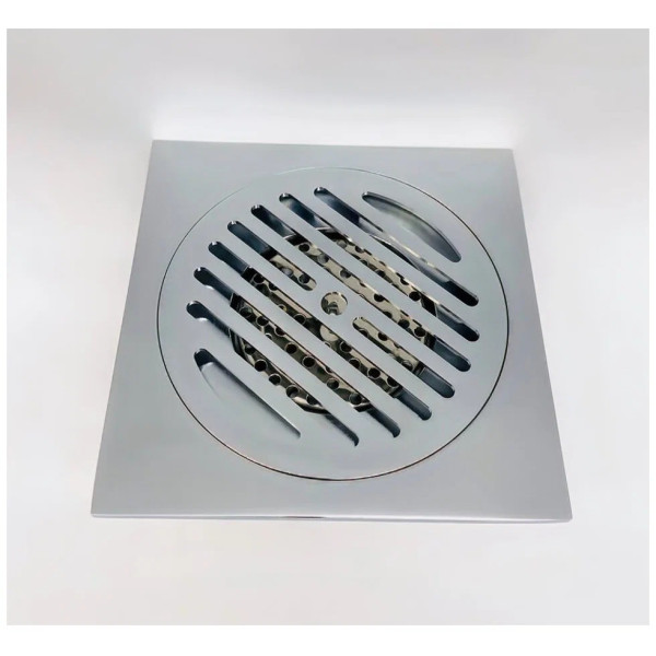 Трап горизонтальный 50 (150*150) Vieir (с сухим затвором, латунь/нерж. сталь) (VER15L)