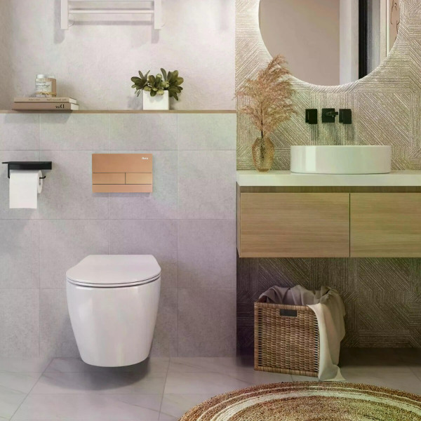 Инсталляция для подвесного унитаза Rea с клавишей Copper Mat (KPL-E0053)