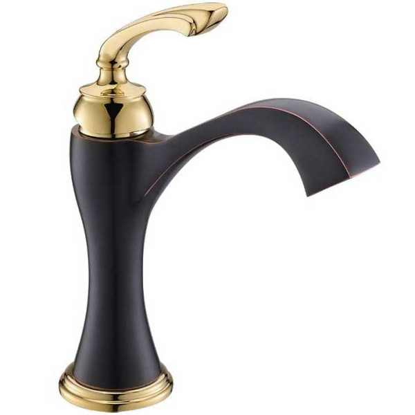 Смеситель для раковины Timo Unari черный, короткий излив (7501/04F)