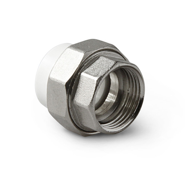 Сгон PP-R 40*1 1/2"В "Pro Aqua" (латунь, белый) (PA20021)