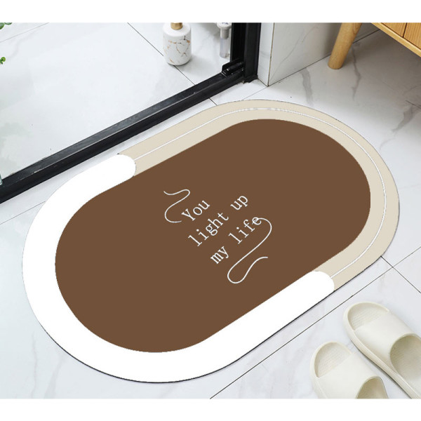 Коврик для ванной Melodia OVALE диатомитовый 50х80 шоколад (MK202)