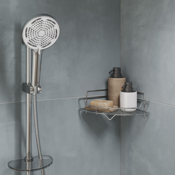 Полка для ванной комнаты Milardo Grid 21,9x21,9x9,8 хром (GRICC1CM44)