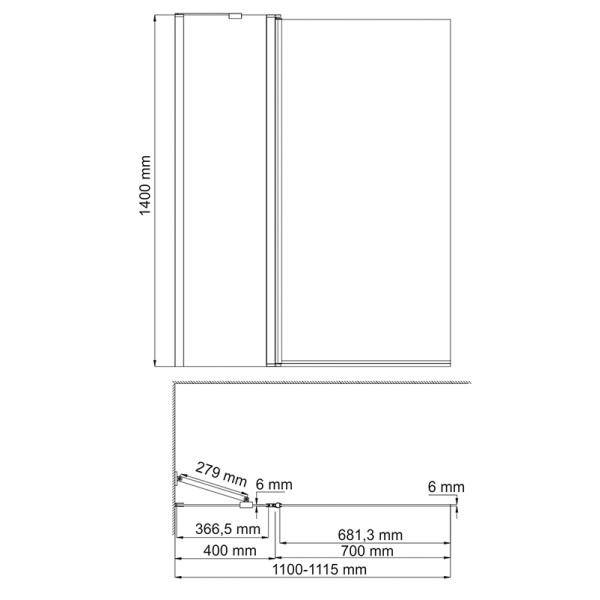 Шторка на ванну WasserKRAFT Berkel 48P02-110L Matt glass Fixed 110х140 стекло матовое Шторка на ванну WasserKRAFT Berkel 48P02-110L Matt glass Fixed 110х140 стекло матовое