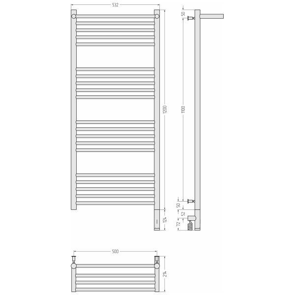 Полотенцесушитель электрический Сунержа Богема 3.0 1200x500 с полочкой провод справа матовый белый (30-5807-1250) Полотенцесушитель электрический Сунержа Богема 3.0 1200x500 с полочкой провод справа матовый белый (30-5807-1250)