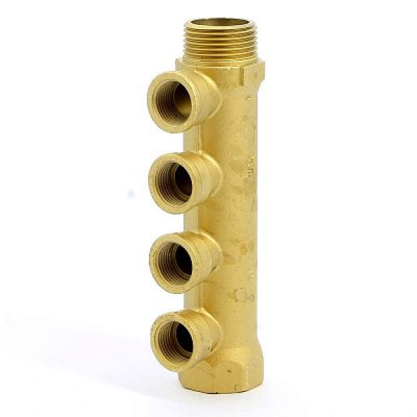 Коллектор "Tiemme" 4 отв. 1"*1/2"В (латунь) (1910048) Коллектор "Tiemme" 4 отв. 1"*1/2"В (латунь) (1910048)