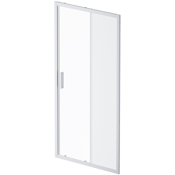 Дверь душевая AM.PM Gem 110x195 стекло прозрачное, матовое, профиль xром матовый (W90G-110-1-195MM)