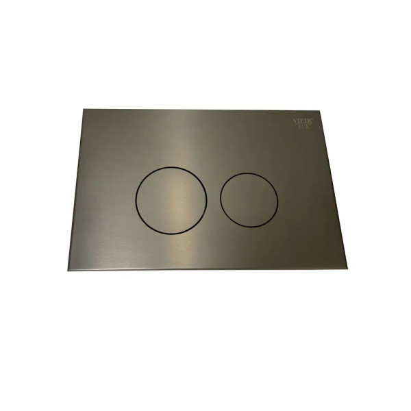 Клавиша смывная Vieir двойной смыв, графит, металл (VRQ76-1G) Клавиша смывная Vieir двойной смыв, графит, металл (VRQ76-1G)