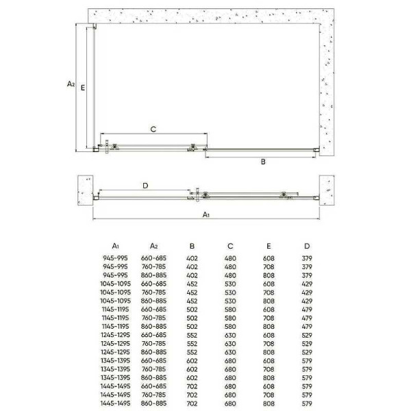 Душевой уголок Veconi RV072 110х70 стекло прозрачное, профиль хром (RV072-11070-01-C4)