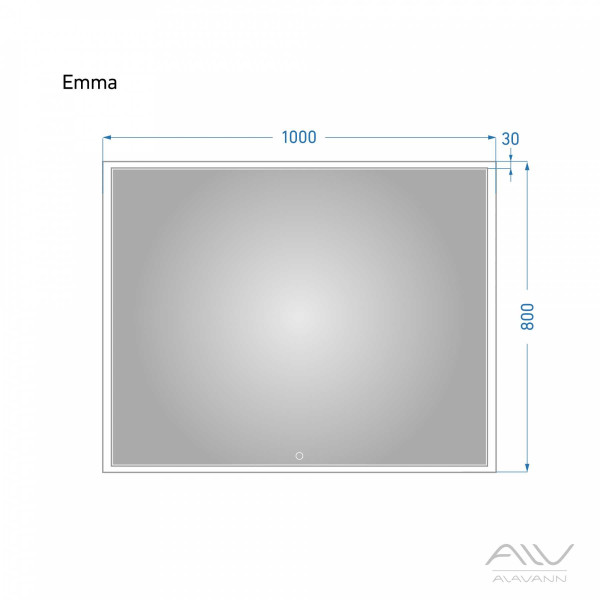 Зеркало с подсветкой Alavann Emma 100