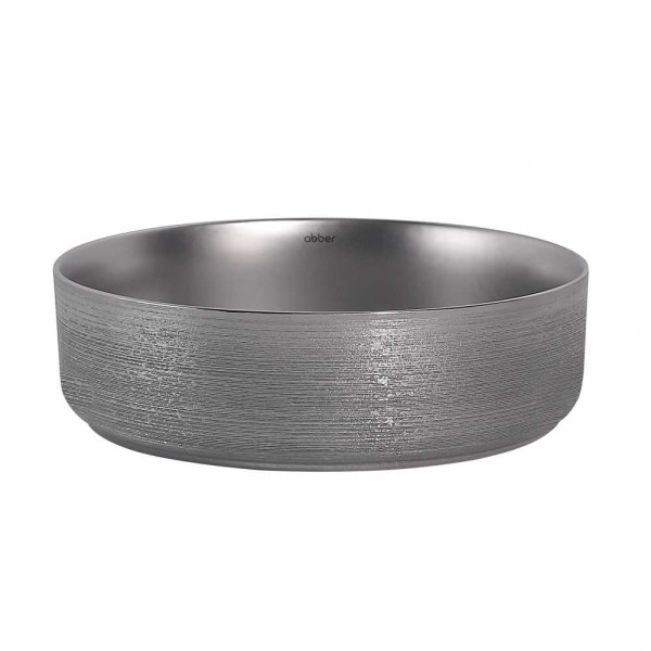 Раковина накладная Abber Bequem серебро матовое (AC2109BSM) Раковина накладная Abber Bequem серебро матовое (AC2109BSM)