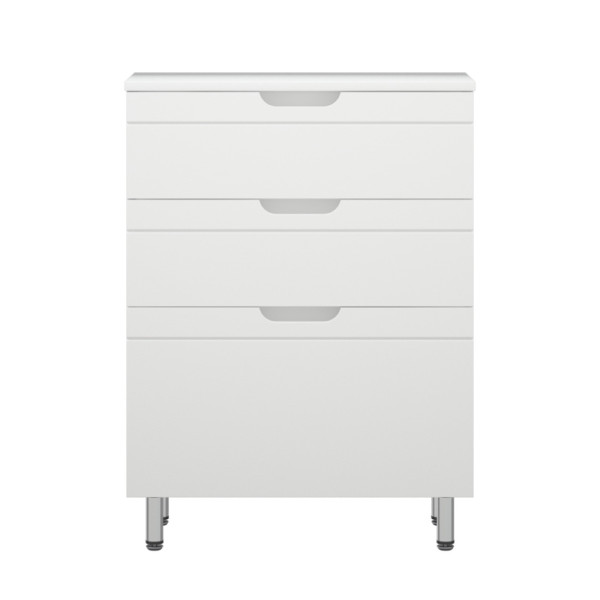 Комод Melodia Омега 60 3 ящика белый (MFR80009WT)