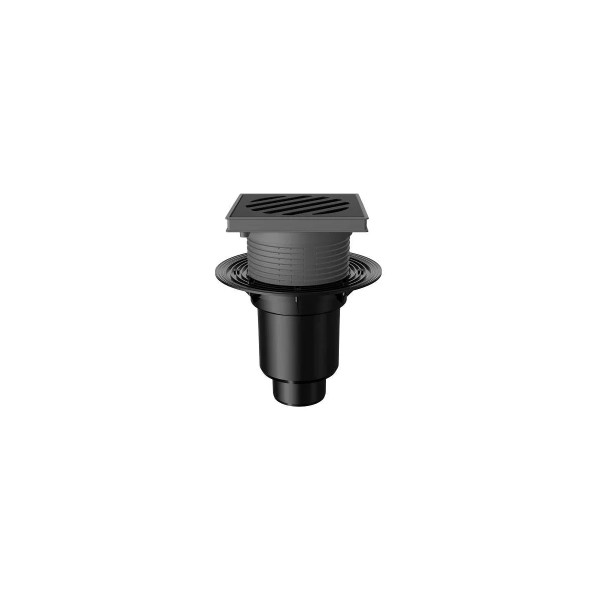 Трап регулируемый Fachmann T 616.0 PNsP 241x241 вертикальный выпуск DN 110/160 с корзинкой и незамерзающим гидрозатвором, без прижимного фланца, решет Трап регулируемый Fachmann T 616.0 PNsP 241x241 вертикальный выпуск DN 110/160 с корзинкой и незамерзающим гидрозатвором, без прижимного фланца, решет