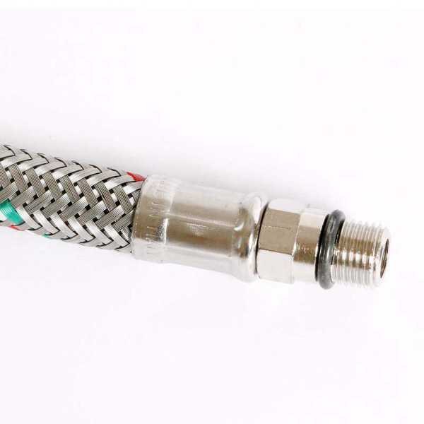 Подводка гибкая для смесителя Uni-Fitt 1200 мм 1/2"*М10х1 DN 8 оплётка из нерж. стали (502S2812)