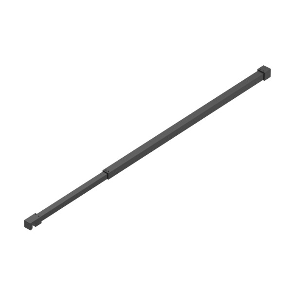 Душевое ограждение BelBagno Kraft 120x195 стекло прозрачное, профиль черный матовый (KRAFT-L-1-120-C-NERO)