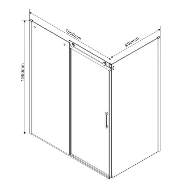 Душевой уголок Vincea Como VSR-1C 1500х900х1950 стекло прозрачное, профиль хром (VSR-1C9015CL)