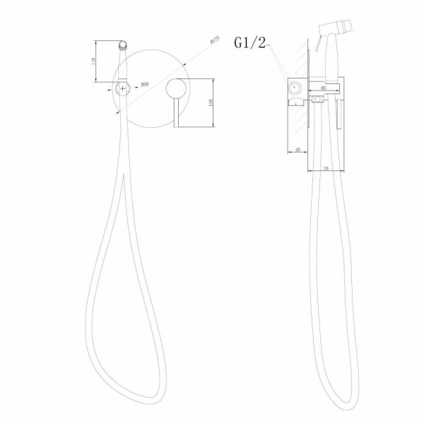 Смеситель с гигиеническим душем Abber Emotion золото матовое (AF8826G)