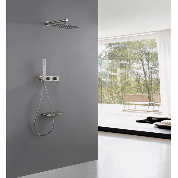 Душевая система Abber Rund скрытого монтажа с изливом термостат сатин (AF8750SP) Душевая система Abber Rund скрытого монтажа с изливом термостат сатин (AF8750SP)