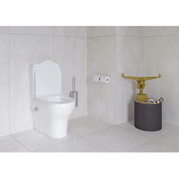 Унитаз-компакт Vitra Zentrum 60 см, тонкое сиденье микролифт с функцией биде, смеситель (9012B003-7226)