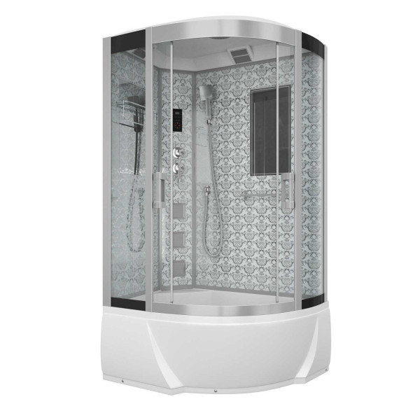 Душевая кабина Niagara с гидромассажем Luxe 1200*800*2200 стекло прозрачное, профиль хром (NGL-7712W L)