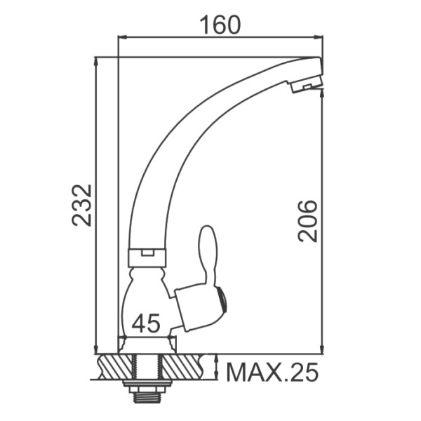 Смеситель для раковины Ledeme хром, моно (L4196) Смеситель для раковины Ledeme хром, моно (L4196)