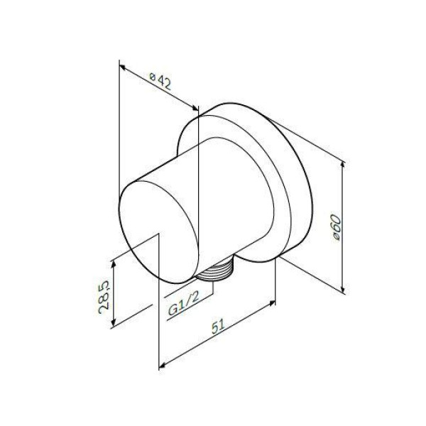 Шланговое подсоединение AM.PM 1/2 (F0600E00) Шланговое подсоединение AM.PM 1/2 (F0600E00)