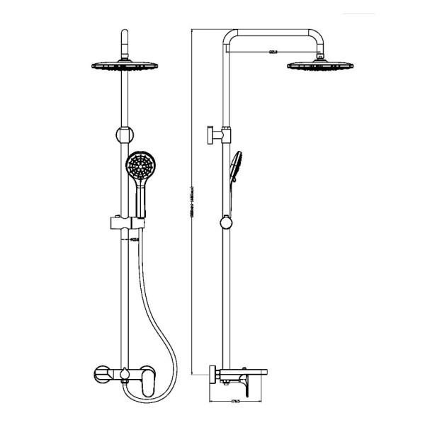 Душевая система Boheme Spectre Бронзовый (458-BR)