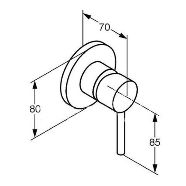 Смеситель для душа Kludi Bozz черный, внешняя часть (389253976)