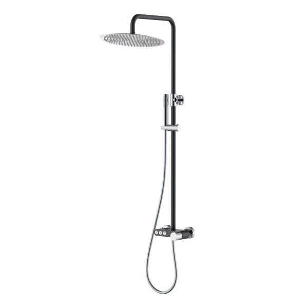 Душевая система Stick black diamond chrome B черный (128-BCR)