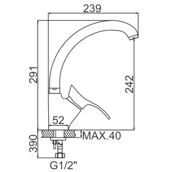Смеситель для кухни Ledeme (L4101K) Смеситель для кухни Ledeme (L4101K)