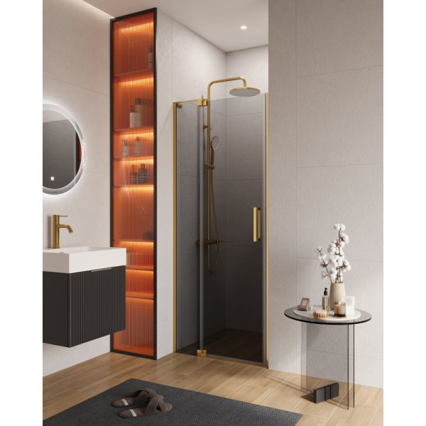 Душевая дверь Cezares Slider 70x195 стекло серый, профиль брашированное золото (SLIDER-B-1-70/80-GRIGIO-BORO) Душевая дверь Cezares Slider 70x195 стекло серый, профиль брашированное золото (SLIDER-B-1-70/80-GRIGIO-BORO)