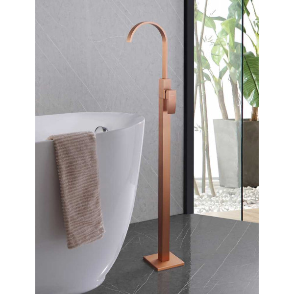 Смеситель для раковины Abber Wasserfall розовое золото матовое (AF8640MRG)