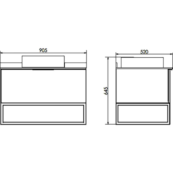 Тумба подвесная Comforty Порто 900x520x645 дуб темно-коричневый (00-00008927)