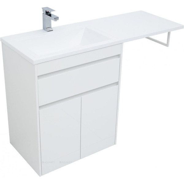 Тумба напольная Aquanet Токио 68 белый (напольная, 1 ящик, 2 дверцы) (00237746)