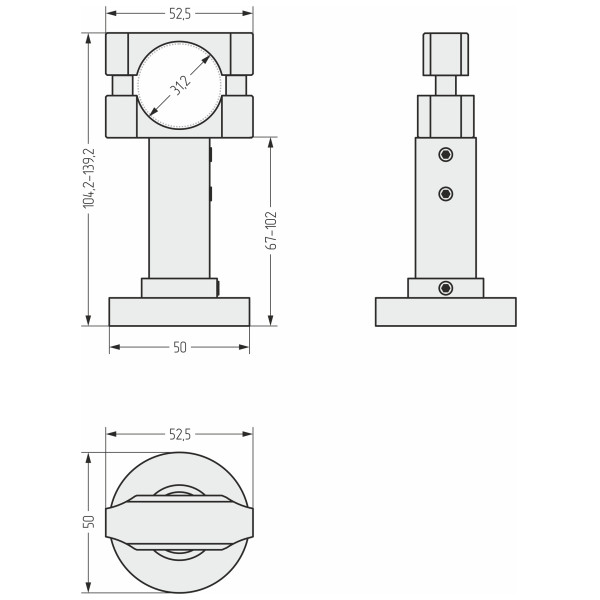 Кронштейн напольный Сунержа с обхватом d 32 мм / L 104.2 мм / 2 шт матовый белый (30-1514-2032) Кронштейн напольный Сунержа с обхватом d 32 мм / L 104.2 мм / 2 шт матовый белый (30-1514-2032)