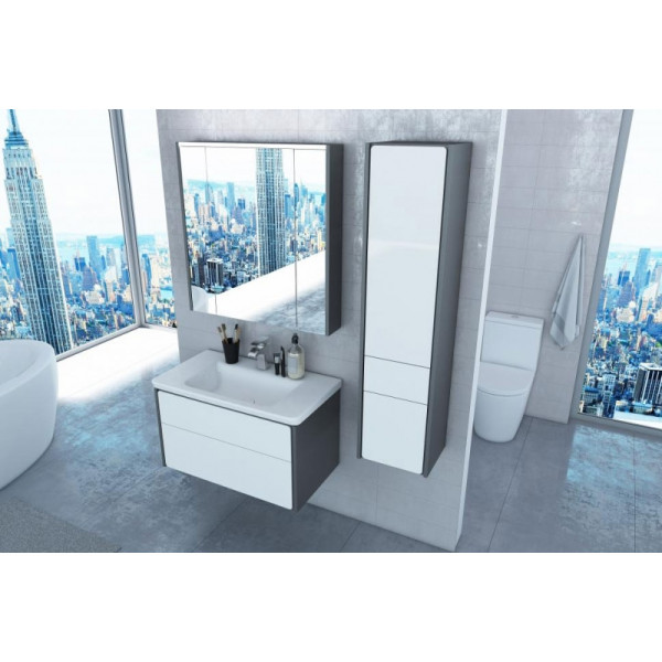 Тумба подвесная Roca Ronda 80x41,2x48 белый глянец/антрацит (ZRU9302965)