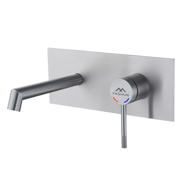 Смеситель для раковины Fashun встраиваемый сатин (A51033)