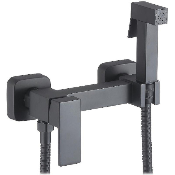 Смеситель с гигиеническим душем Dlin Черный (D180201-A)