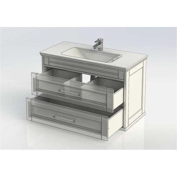 Тумба подвесная Aquanet Бостон 100 белый матовый (00243781)