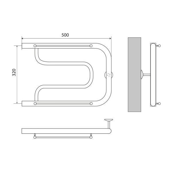 Полотенцесушитель водяной Melodia Foxtrot 32х50х1" (MTRFT3250) Полотенцесушитель водяной Melodia Foxtrot 32х50х1" (MTRFT3250)