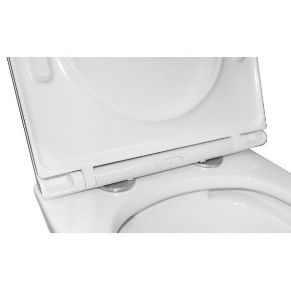 Инсталляция для подвесного унитаза Azario Forte+подвесной унитаз Azario UNO +клавиша Azario Forte, хром глянцевый (AZ-100-100F+AZ-2380+AZ-100-020F)