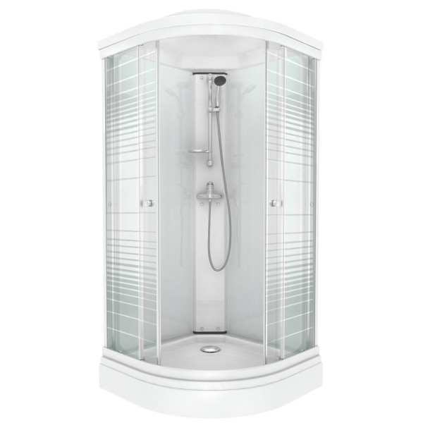 Душевая кабина Triton Стандарт A 100х100 стекло полосы, с душевым набором ДН4