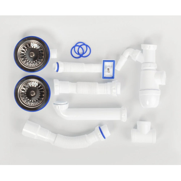 Сифон для мойки Iddis Kitchen Line хром/белый (S21UPS0i84)