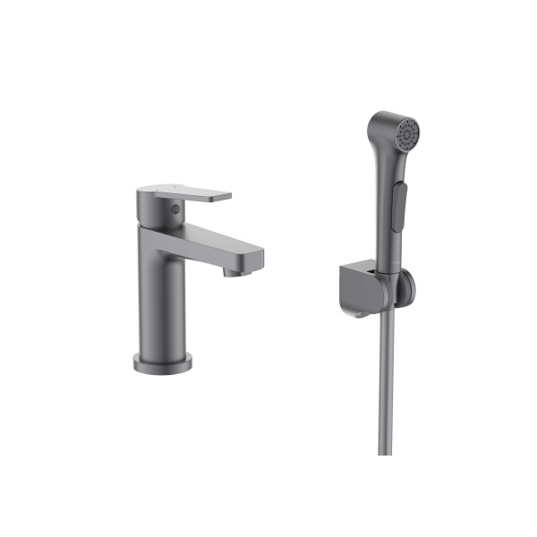 Смеситель для раковины Aquatek Лугано оружейная сталь (AQ1712BGM) Смеситель для раковины Aquatek Лугано оружейная сталь (AQ1712BGM)