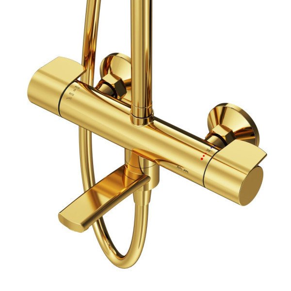 Душевая система AM.PM X-Joy с душевым набором золото (F0785A599)