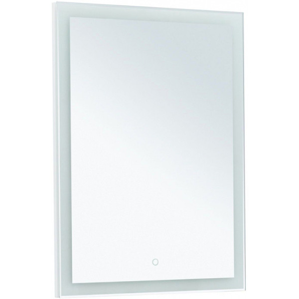 Зеркало с подсветкой Aquanet Гласс 60x80 белый (00274025)