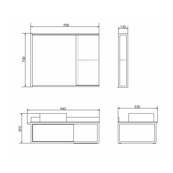 Тумба подвесная Comforty Лима 945x390x520 антрацит матовый (00-00001458) Тумба подвесная Comforty Лима 945x390x520 антрацит матовый (00-00001458)